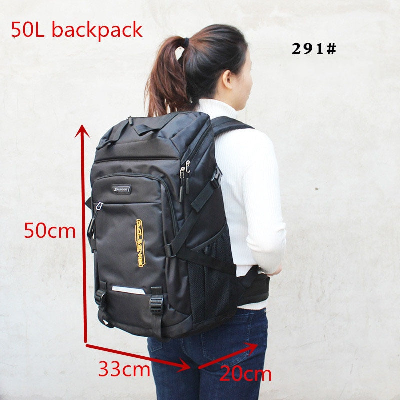 80L 50L Men's Outdoor Backpack Climbing Travel Rucksack Sports Camping Hiking Backpack School Bag Pack For Male Female Women