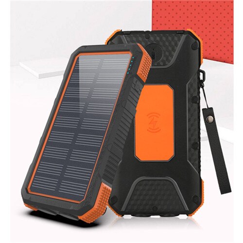 50000mAh Wireless Solar External Battery Wireless Charging Emergency Waterproof SOS LED One-way Fast Charging Portable Power Ban