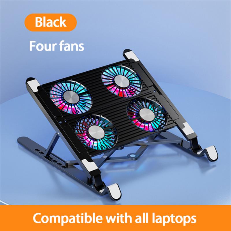 Gaming Laptop Stand Foldable Cooling Pad With 2/4 Fan Detachable Foldable Less than 40db For Macbook Laptop Notebook Accessories