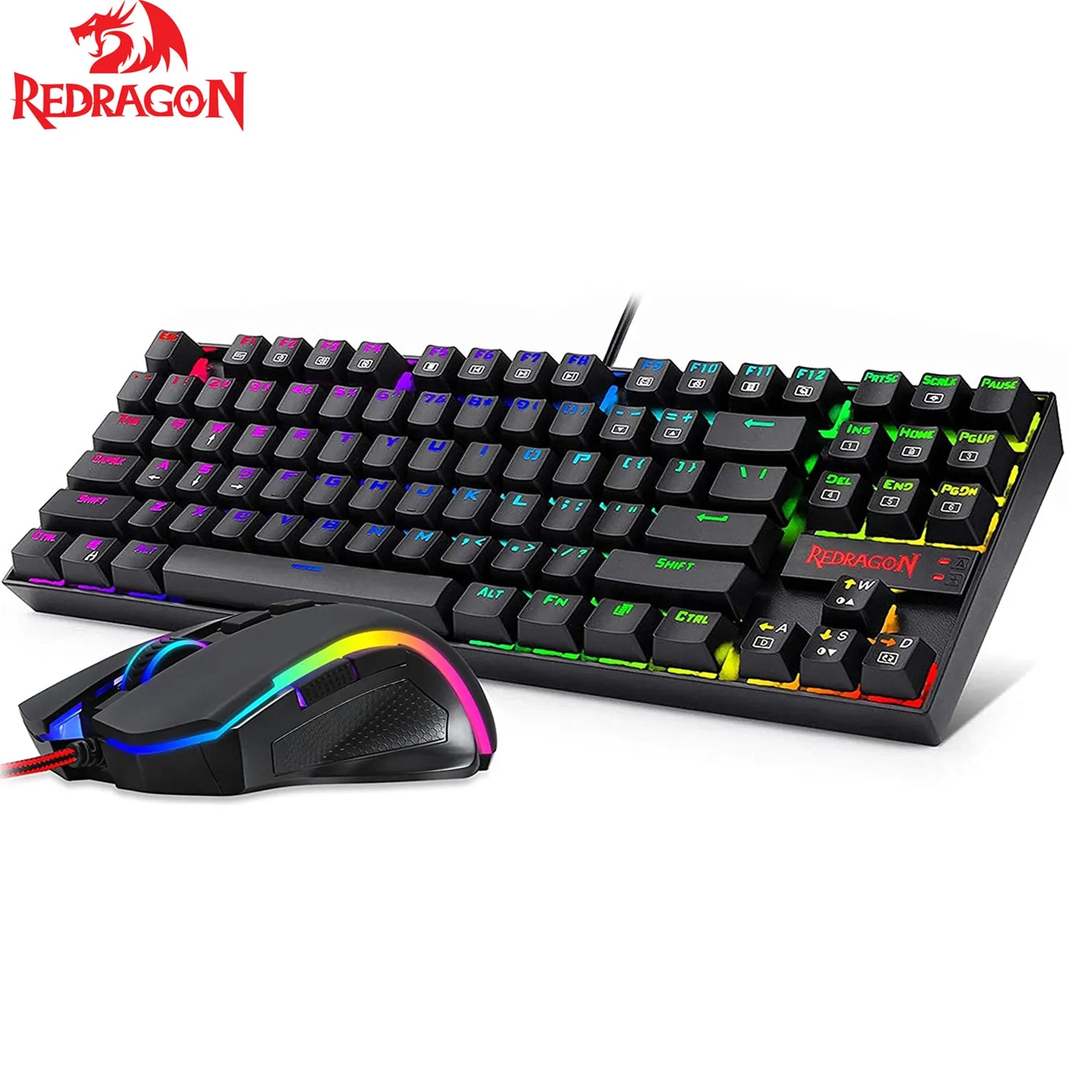 Redragon Keyboard Mouse Set K552-RGB-BA Mechanical Gaming Keyboard and Mouse