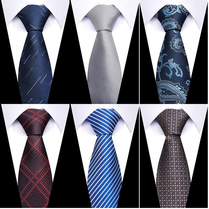 8 cm Tie Men Gravatas Classic Many Color Newest design Silk Necktie Shirt Accessories Striped Sky Blue Man&#39;s Office