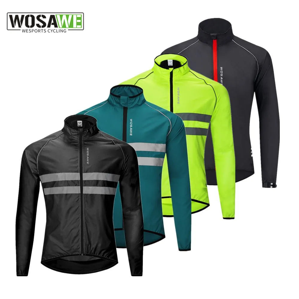 Water Resistant Windproof Waistcoat Windbreaker High Visibility Thin Sports Jacket