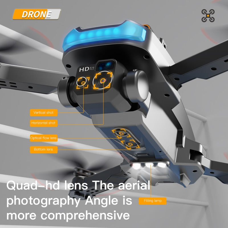 New P15 Mini Drone 4k Profesional 8K HD Camera Obstacle Avoidance Aerial Photography Brushless Foldable Quadcopter Gifts Toys