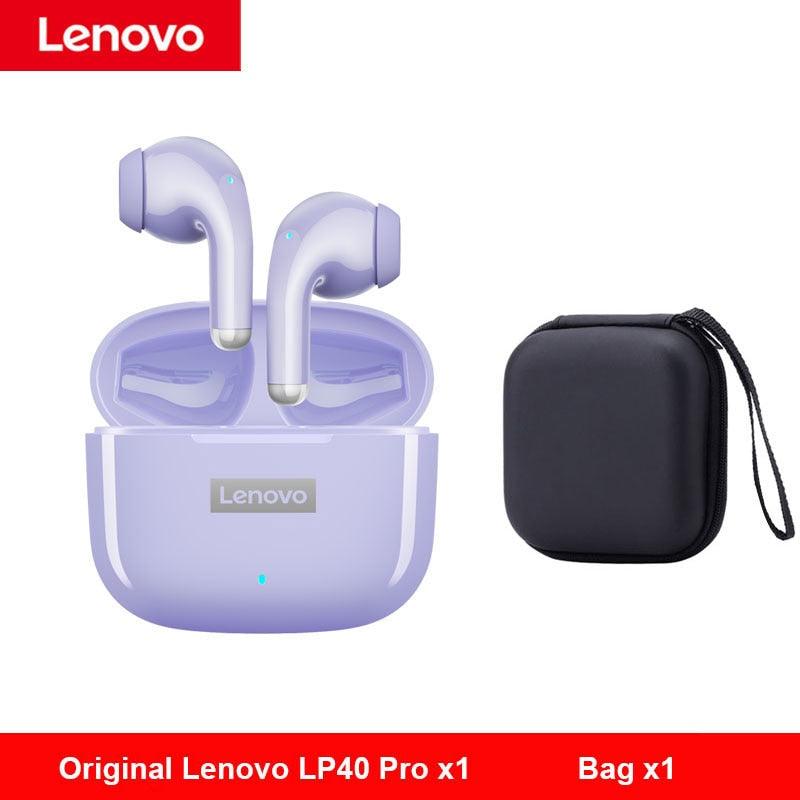 Original Lenovo LP40 Pro Headphones TWS Wireless Bluetooth Earphones Touch Control Sport Headset Stereo Earbuds For Android Ios