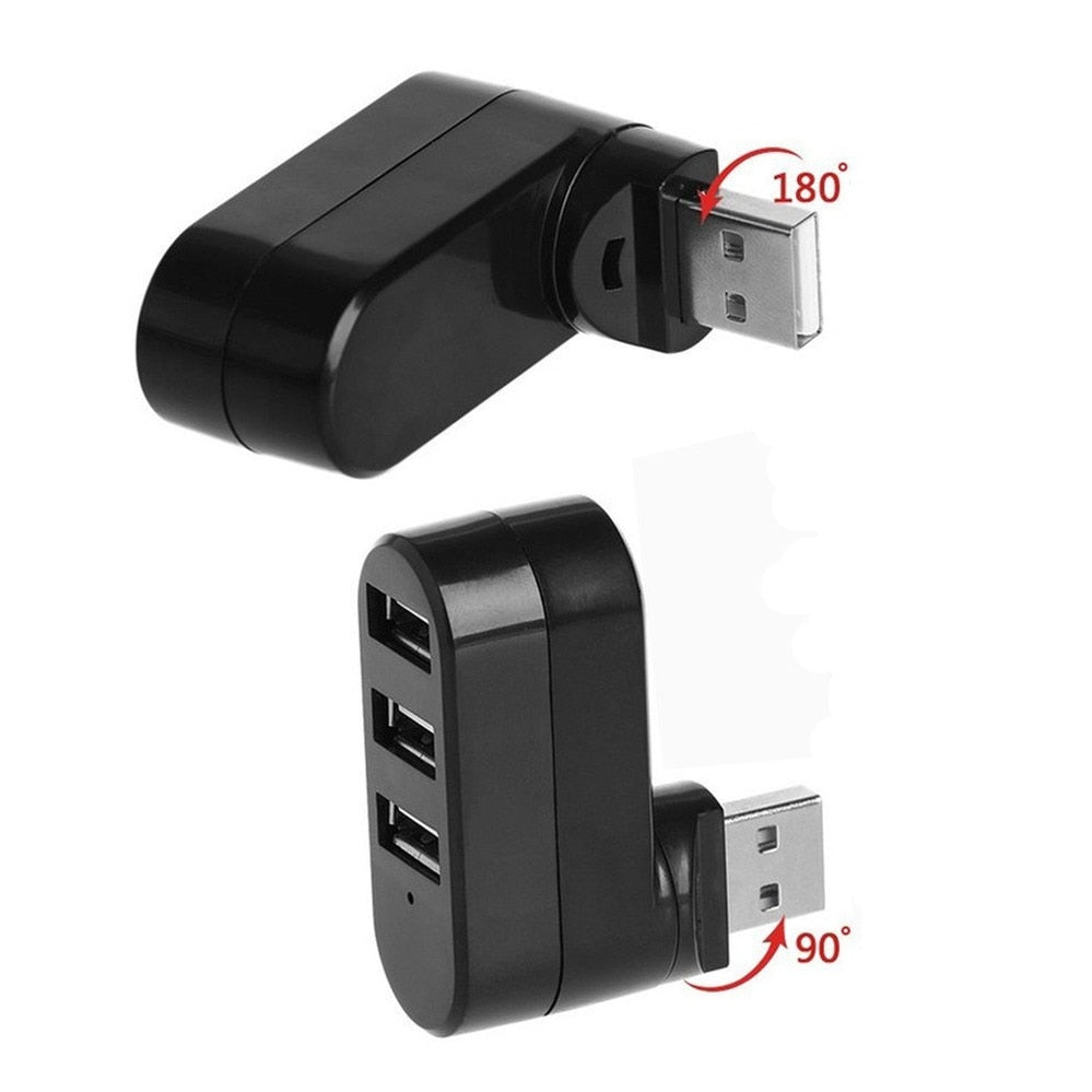 PzzPss 3 Port Multi 2.0 USB HUB Mini USB Hub عالي السرعة تدوير الفاصل محول لأجهزة الكمبيوتر المحمول المحمول لملحقات جهاز الكمبيوتر الشخصي