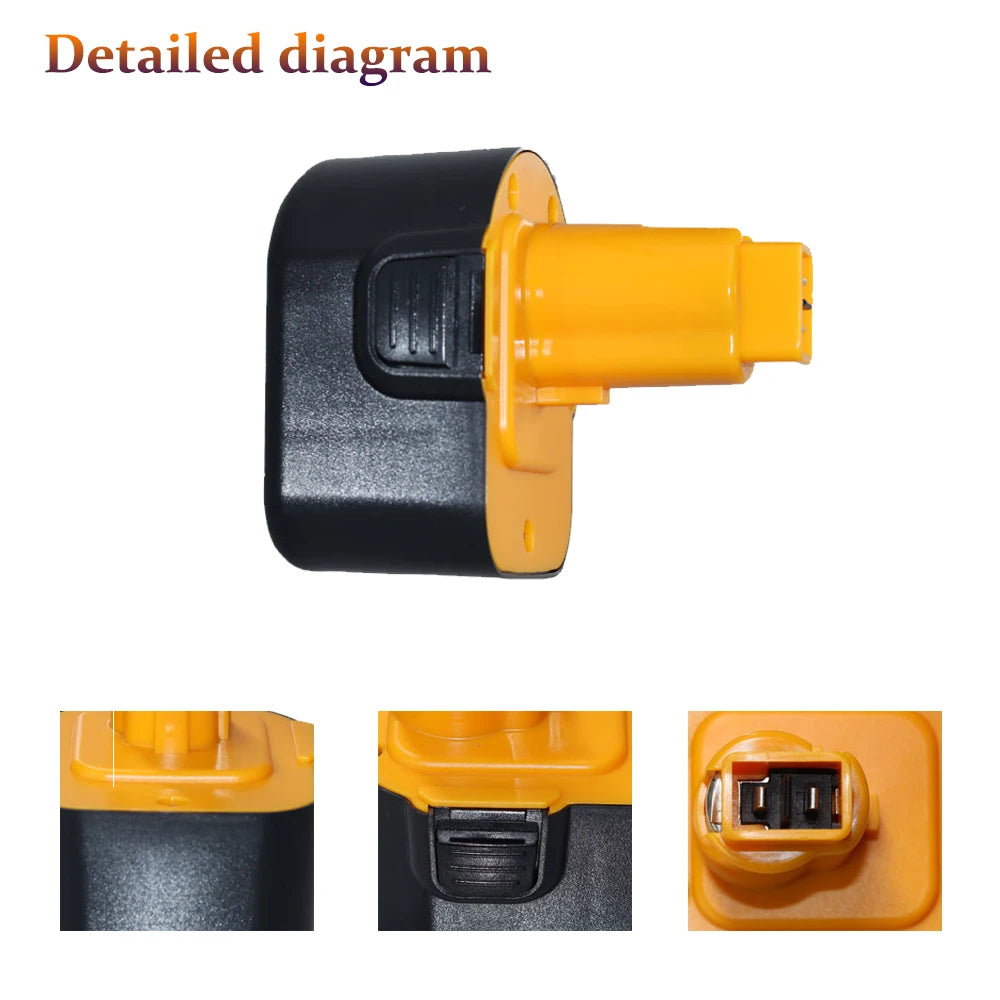 For Dewalt 12V 4800mAh Tool battery  DE9074 DC9071 DE9037 DE9071 DE9075 DW9071 DW9072 DW9074 DC727 DC756