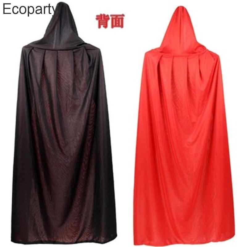 2023 Adult Child Halloween Costumes Red Black Wizard Vampire Cosplay Double Sided Hooded Cloak Dracula Devil Fancy Costumes Cape