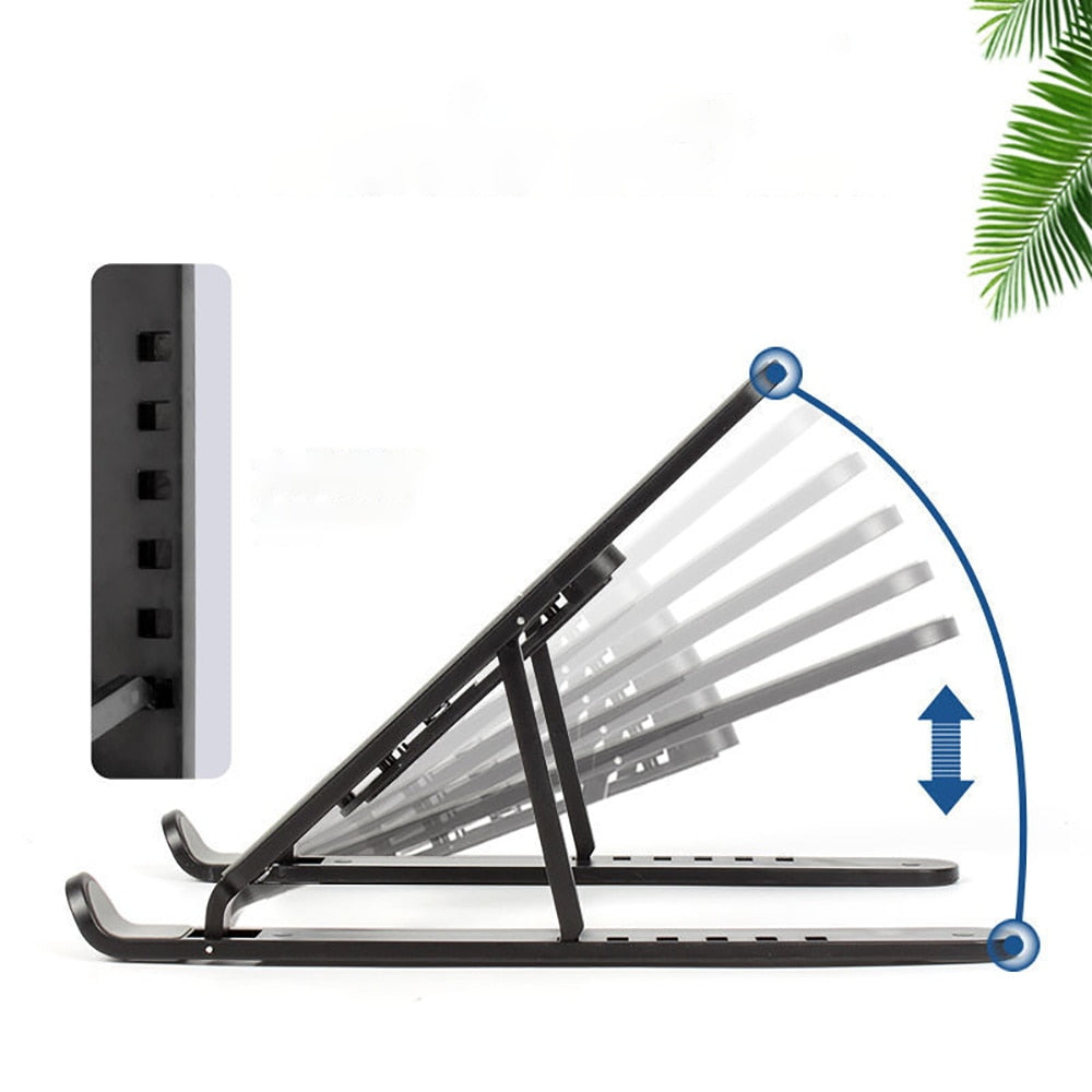 Foldable Laptop Stand Portable Notebook Support Base Holder Adjustable Riser Cooling Bracket for Laptop &amp; Tablet Accessories