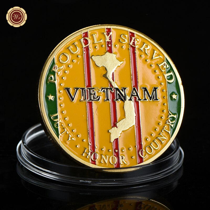 America Screaming Eagles Marine Corps Gold Challenge Coin Usa Vietnam War Commemorative Coins Souvenir Gift for Collection