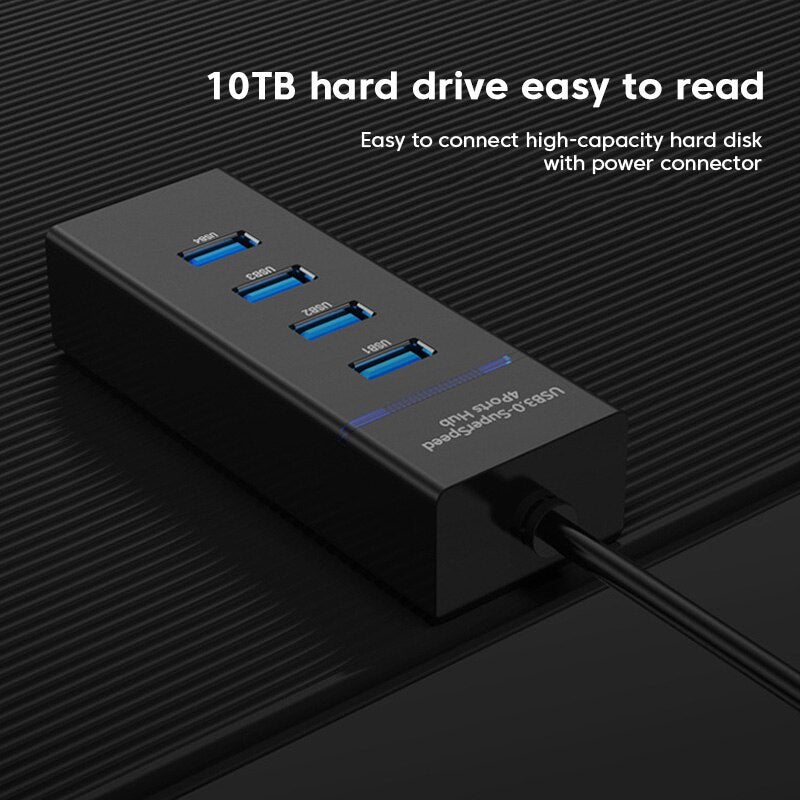 Elough 4 Ports USB Hub 3 0 High Speed Multi USB Splitter Adapter OTG For Xiaomi Lenovo PC Computer Accessories 30/120cm