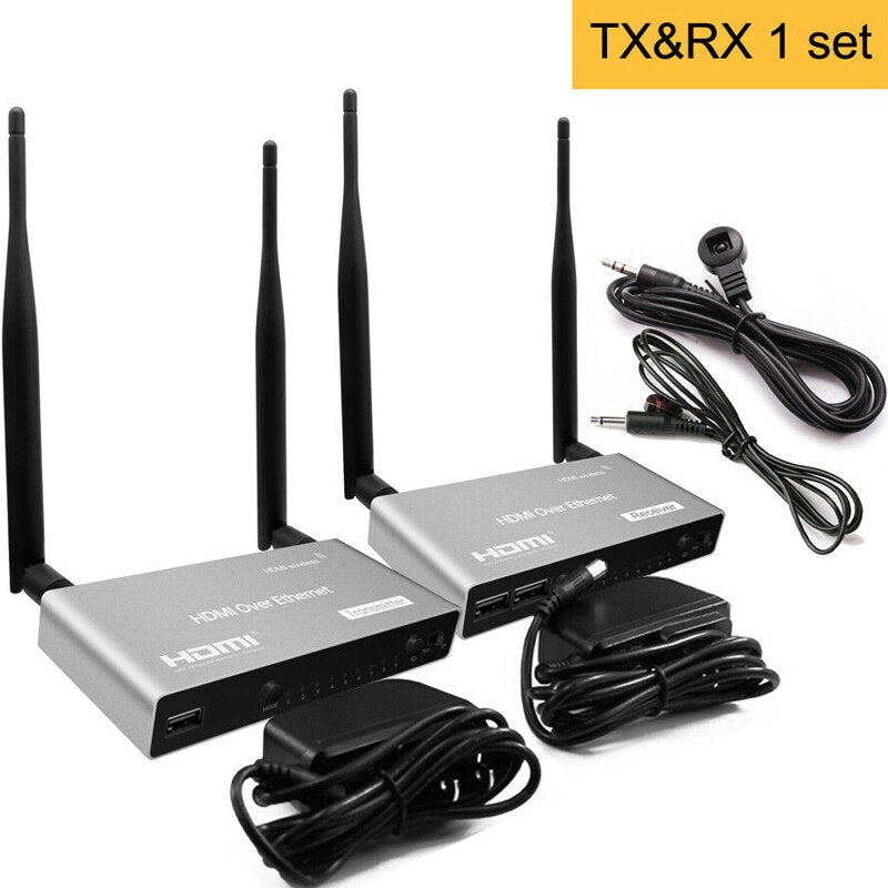 200M Wireless Wifi HDMI KVM Extender Video Transmitter Receiver 1 TX To 2 3 4 RX Splitter Multiple To One Switch Laptop PC To TV