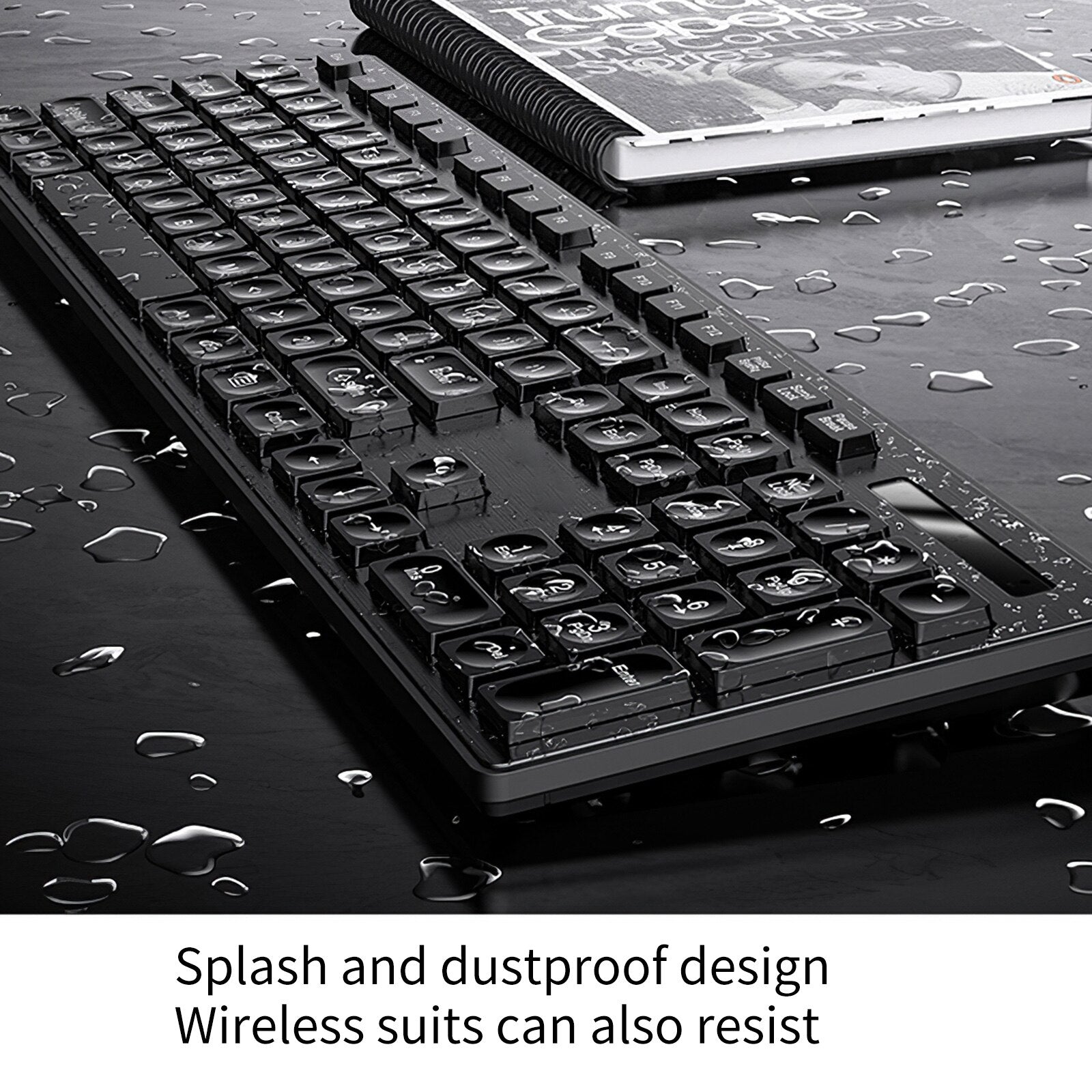 V3 waterproof Wireless Office Keyboard and Mouse Set Chocolate Mute Computer Accessories