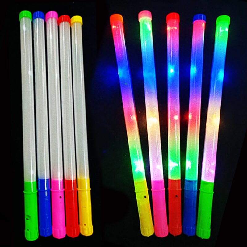 10-60 Pcs Flashing Glow Sticks Neon Sticks Multicolor Glow Sticks Led Plastic Sticks 3 Modes for Wedding Birthday Party Supplies