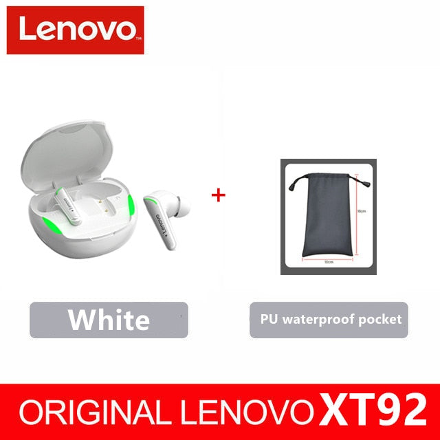 Lenovo XT92 TWS Gaming Earbuds Low Latency Bluetooth Earphones Stereo Wireless 5.1 Bluetooth Headphones Touch Control Headset