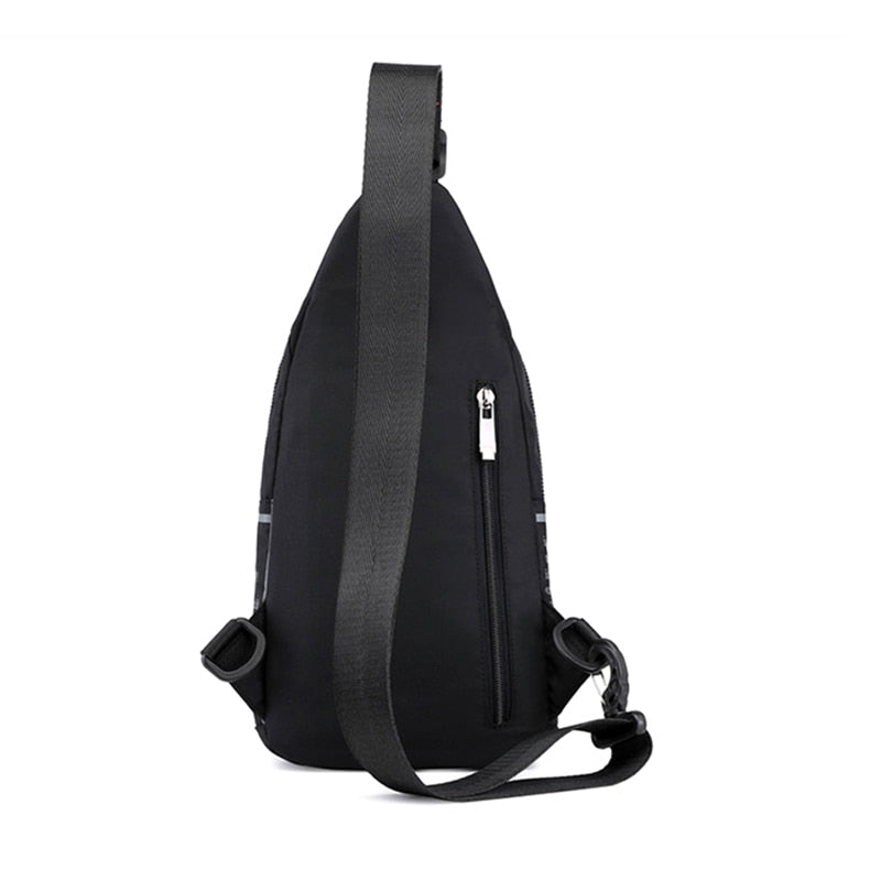 Nylon Men Cross Body Chest Bag Messenger Pack Small Rucksack Knapsack Travel Casual Male One Shoulder Side Bags Sling Backpack