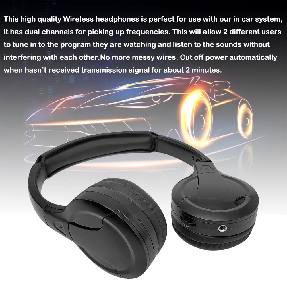 IR Infrared Wireless headphone Stereo Foldable Car Headset Earphone Indoor Outdoor Music Headphones TV headphone 2 headphones