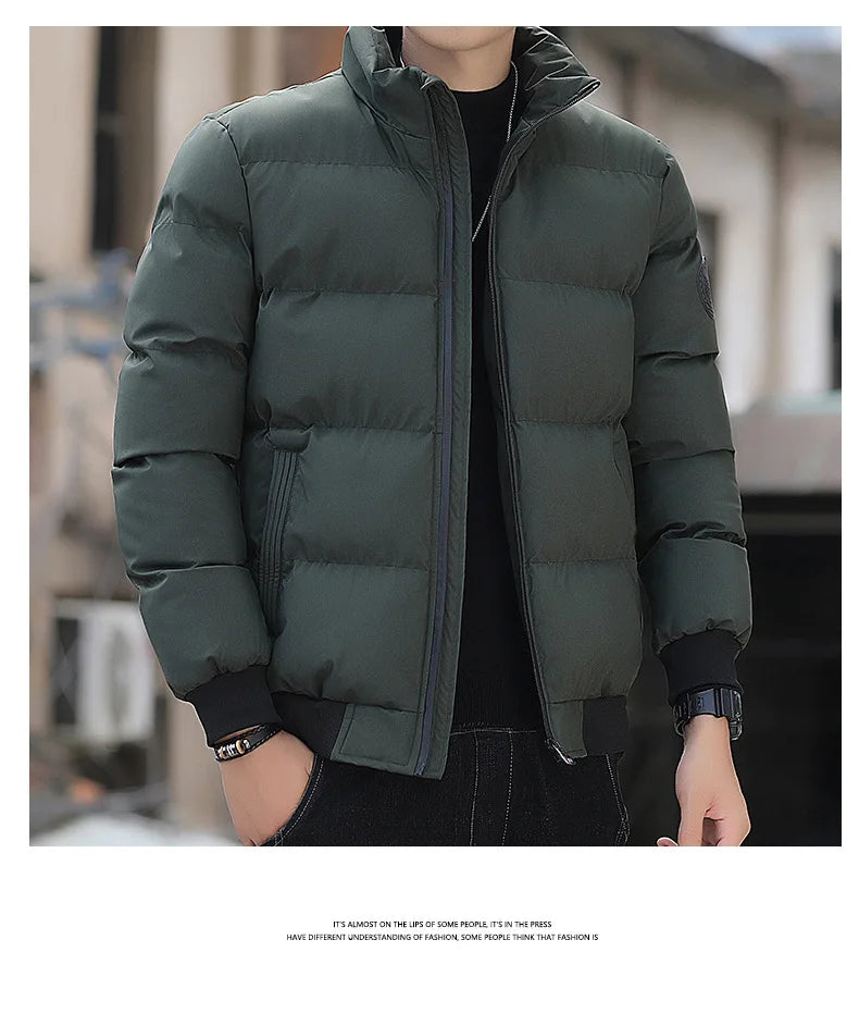 2023 Winter Coat Men's Warm Boss Casual Jacket Zipper