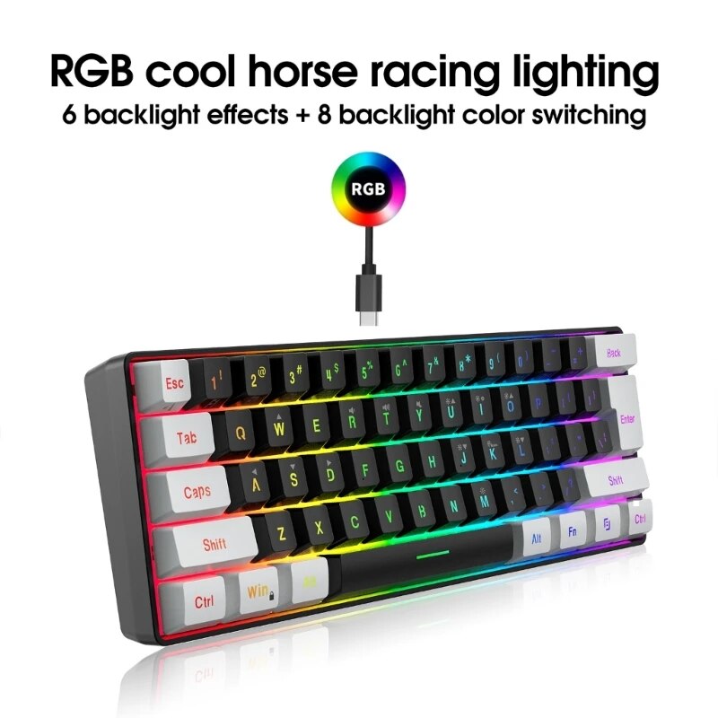 1Set Wired Gaming Keyboard and Mouse Combo