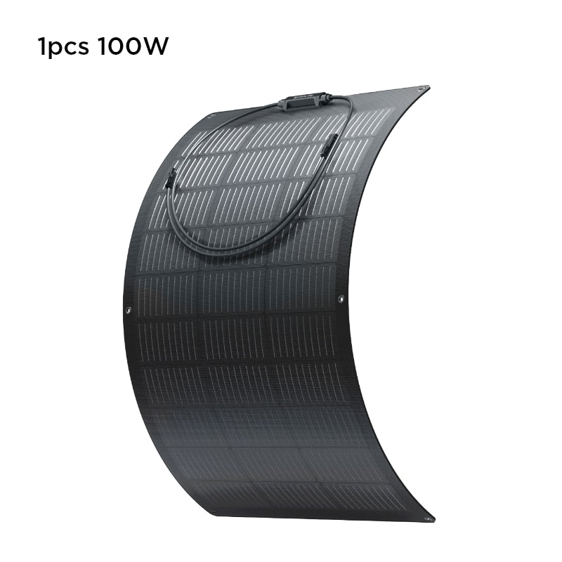 EcoFlow 100W Flexible Solar Panel Photovoltaic Panels IP68 Waterproof Solar Panel Kit Complete High Efficiency Solar Modules