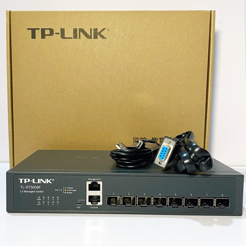 TP-link TL-ST5008F 10000Mbps switch 10 Gigabit optical port SFP 10 Gigabit network switch network management support VLan