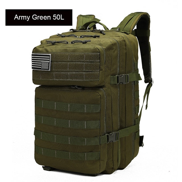50L Military Tactical Backpack For Men Waterproof Large Capacity Bags Outdoor Sport Hiking Camping Hunting Trekking Rucksacks