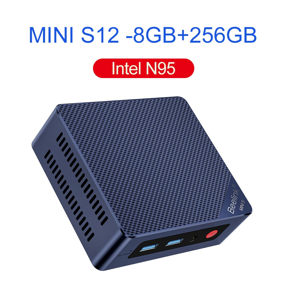 Beelink Mini S12 Pro N100 Mini S Intel N5095 Mini PC Windows 11 DDR4 8GB 128GB SSD Desktop Gaming Computer VS J4125 GK Mini GK3V