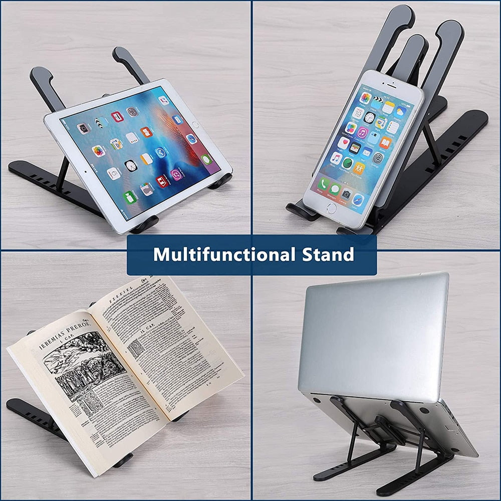 Foldable Laptop Stand Portable Notebook Support Base Holder Adjustable Riser Cooling Bracket for Laptop &amp; Tablet Accessories