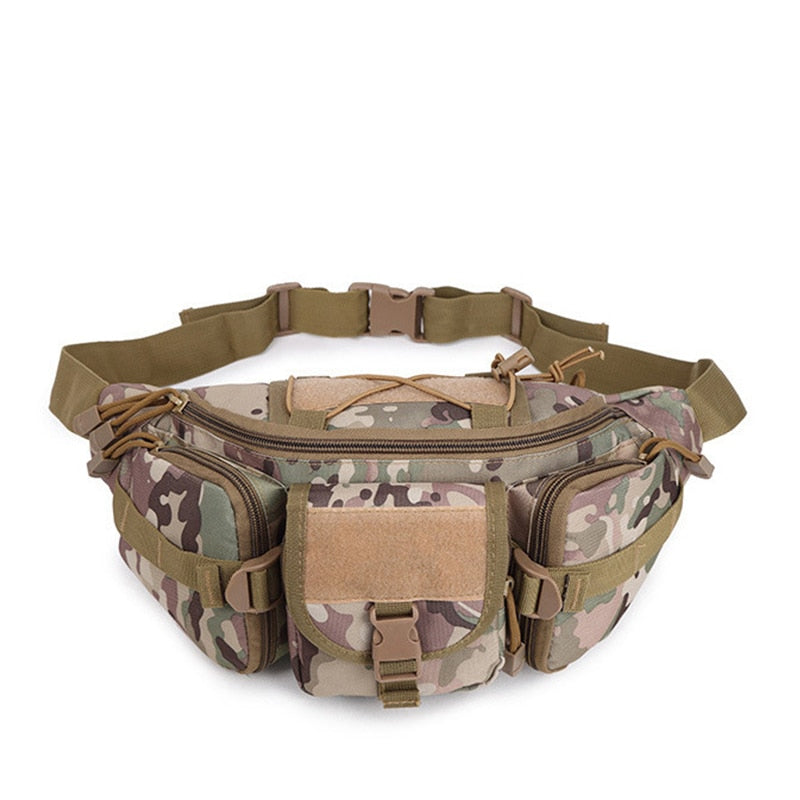 Outdoor Waist Bag Men's Tactical Waterproof Molle Camouflage Hunting Hiking Climbing Nylon Mobile Phone Belt Pack Combat Bags