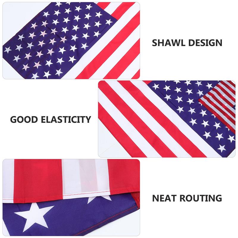 Flag Cape Day American July Costume Cloak Usa Patriotic Independence 4Th Of Memorial Outfit Decoration Fourth Us Supplies