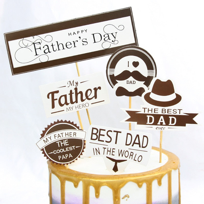 Eva Suit Bow Tie Suit Happy Fathers Day Cake Topper Happy Birthday Dad Cake Decoration Cake Decorating Tools Party Favors