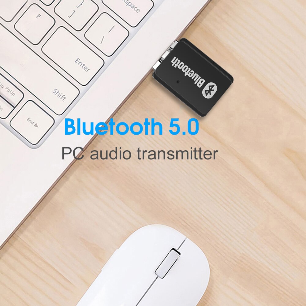 USB Bluetooth 5.0 Audio Transmitter Compatible System Windows 7/8/10/XP Linux Only for PC