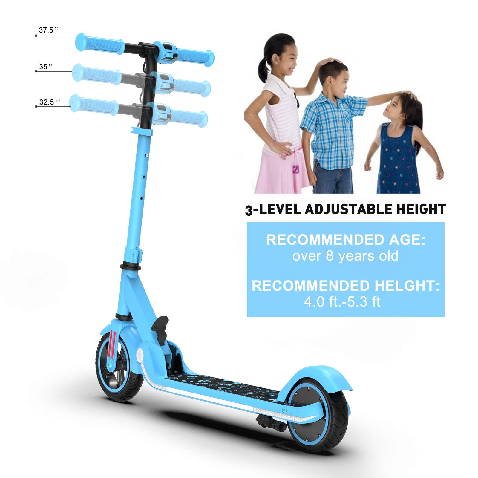 Electric Scooters M2PRO Kids 7 Inch Smart Skateboard 150W Motor 15 KM/H Speed Shock Absorption Folded Children&#39;s Kick E-Scooter