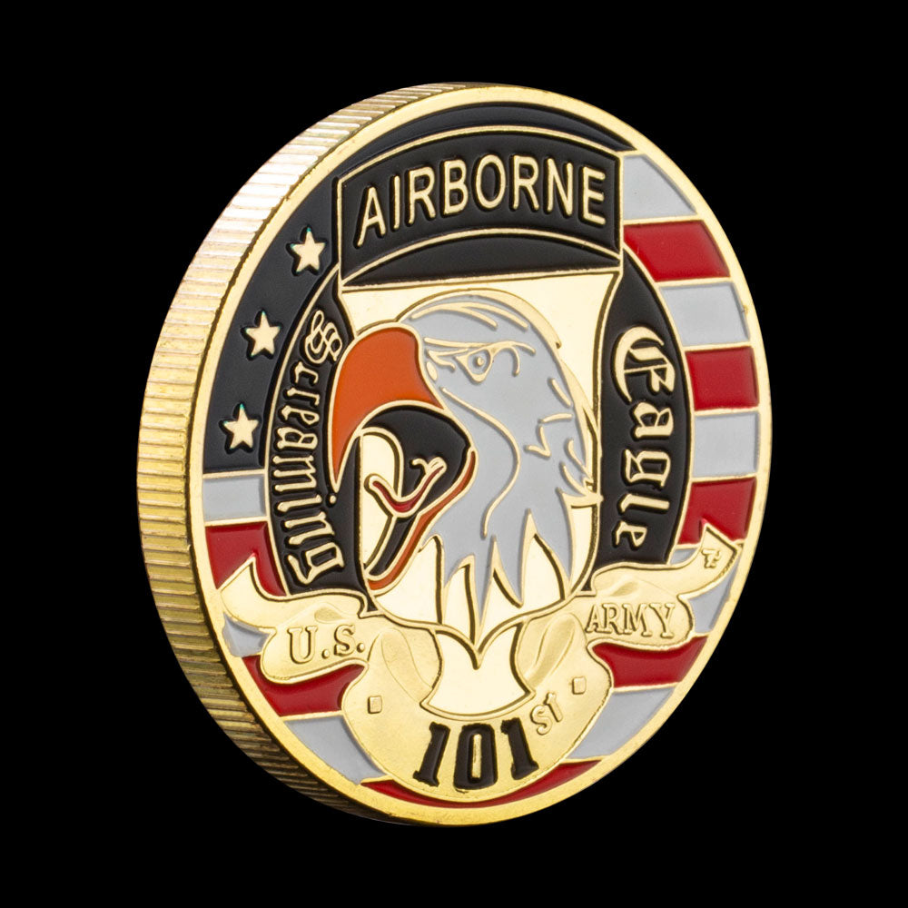 101st Airborne Division Souvenir USA Army Collectibles Gold Plated Commemorative Coin Challenge Coin Military Coin