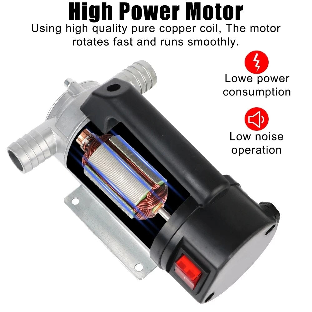 50L/min 12V 24V 220V Electric Automatic Reversible Fuel Transfer Pump For Pumping Oil Diesel Kerosene Water Auto Refueling Pump