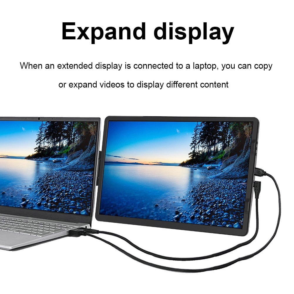 10.5 Inch Portable Monitor Extend Screen FHD 1920X1280P Display Game Screen 220Cd Easy To Use HDMI-Compatible for Mini Laptop