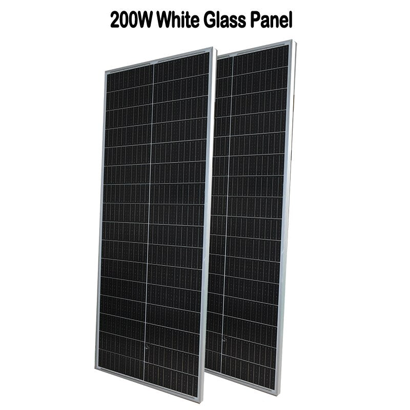 Monocrystalline Glass Solar Panel 120W 240W 360W 36pcs Solar Cell 125mm*125mm Solar Home System 12V 24V battery charging