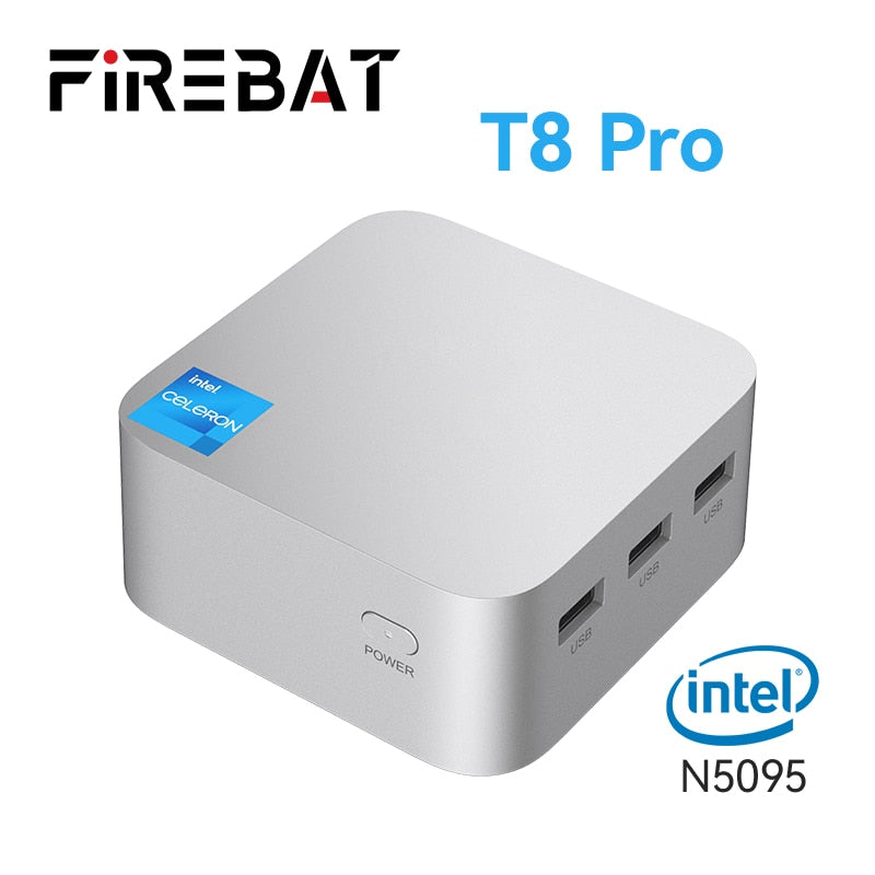 FIREBAT T8 PRO Windows 11 Intel 11th Gen N5095 Mini PC Gamer DDR4  8GB 256GB SSD WIFI5 BT4.2 Desktop Gaming Computer