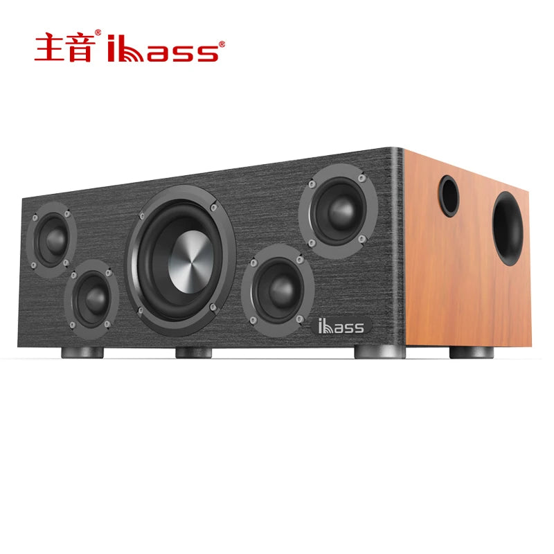 Ibass 110W High-power Professional Home Theater Karaoke Bluetooth Speakers Echo Wall Power Amplifier Hi-Fi Speakers Deep Bass