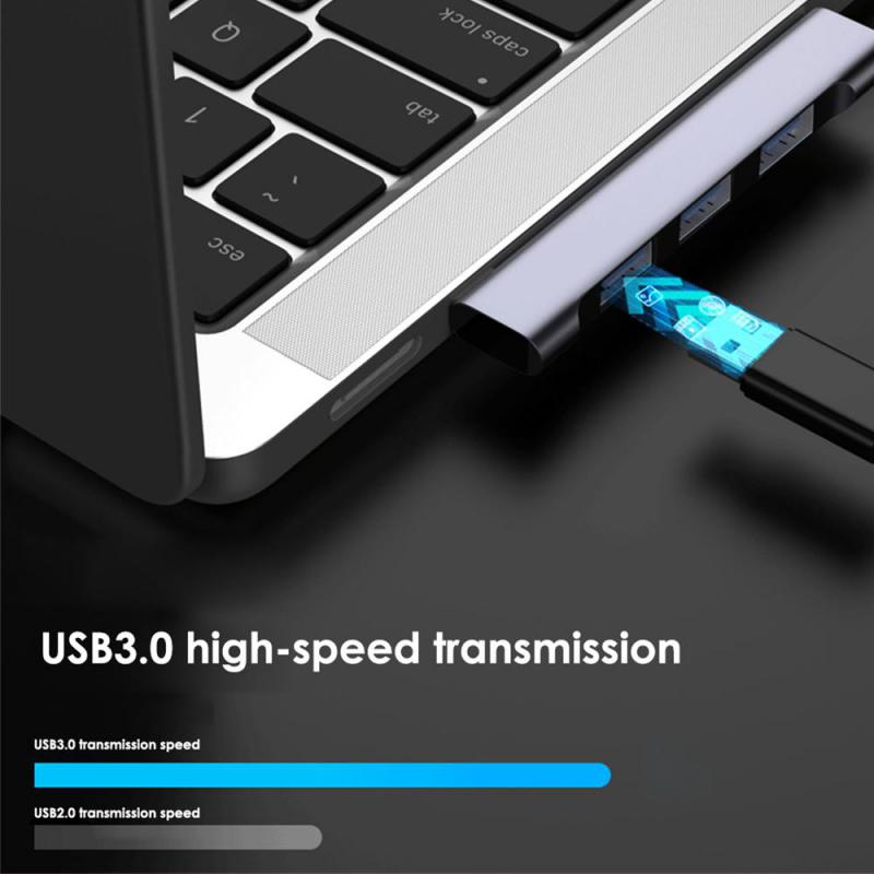 RYRA 4 في 1 USB-C HUB Universal Compact Mini USB2.0/USB3.0 محطة إرساء PD عالية السرعة USB Hub لملحقات الكمبيوتر