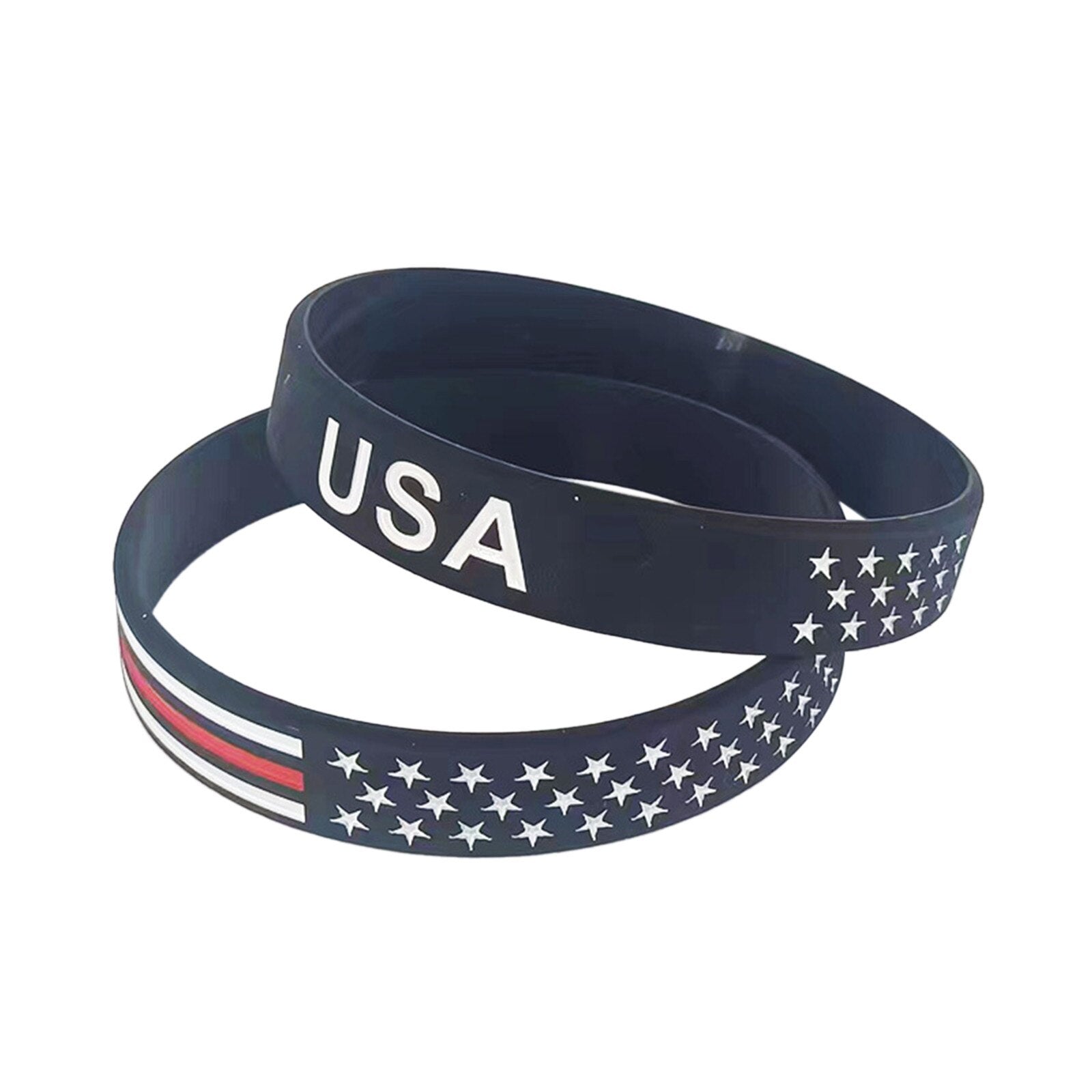 American Flag Silicone Bracelet USA Veterans Day Memorial Day Patriotic Party Wristband Party School Gifts Supplies