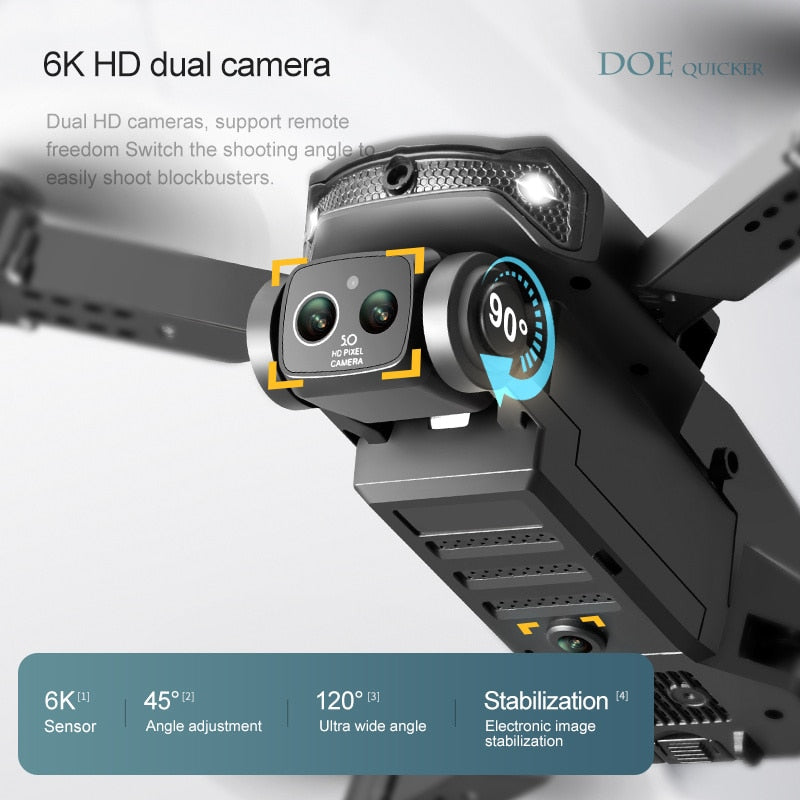 New Drone with Camera 8K WIFI FPV Dron 4K Professional Obstacle Avoidance Optical Flow Positioning RC Quadcopter Aircraft Toys