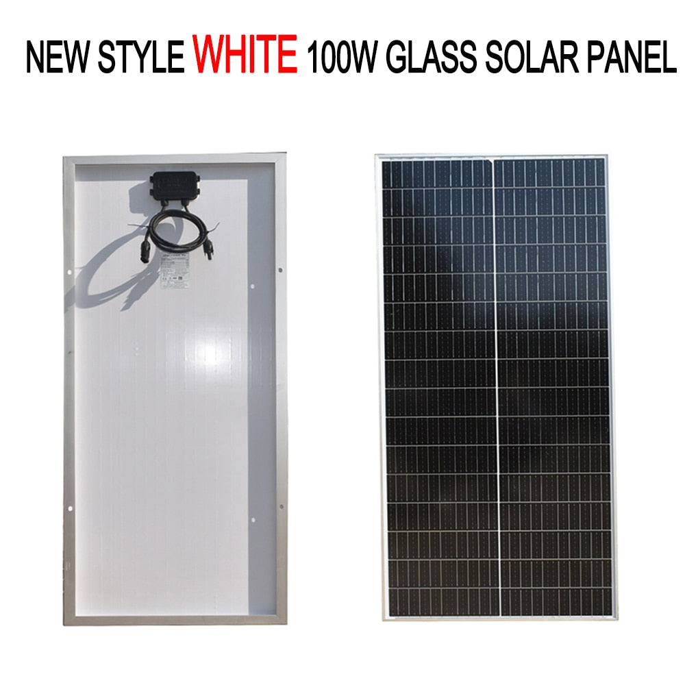 Monocrystalline Glass Solar Panel 120W 240W 360W 36pcs Solar Cell 125mm*125mm Solar Home System 12V 24V battery charging