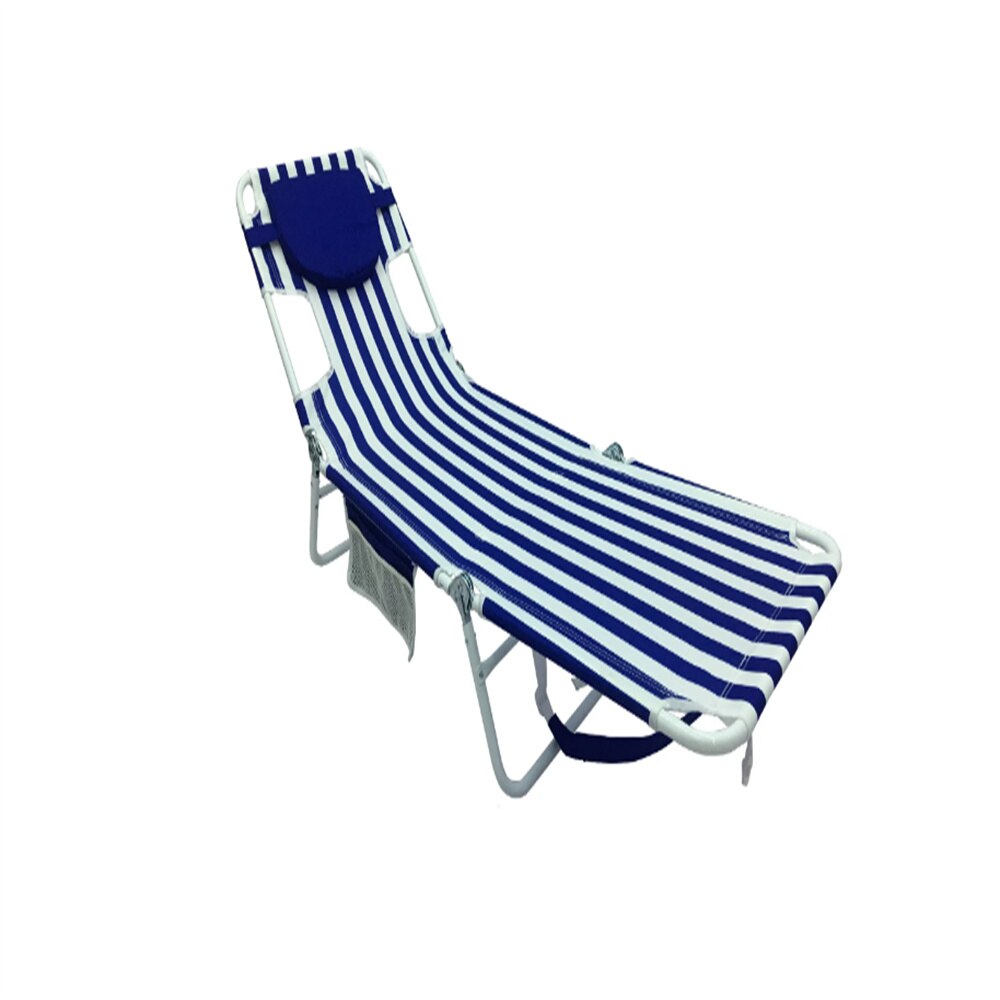 2-Pack  Folding Backpack Face-Down Beach Lounger, Blue &amp; White Stripe