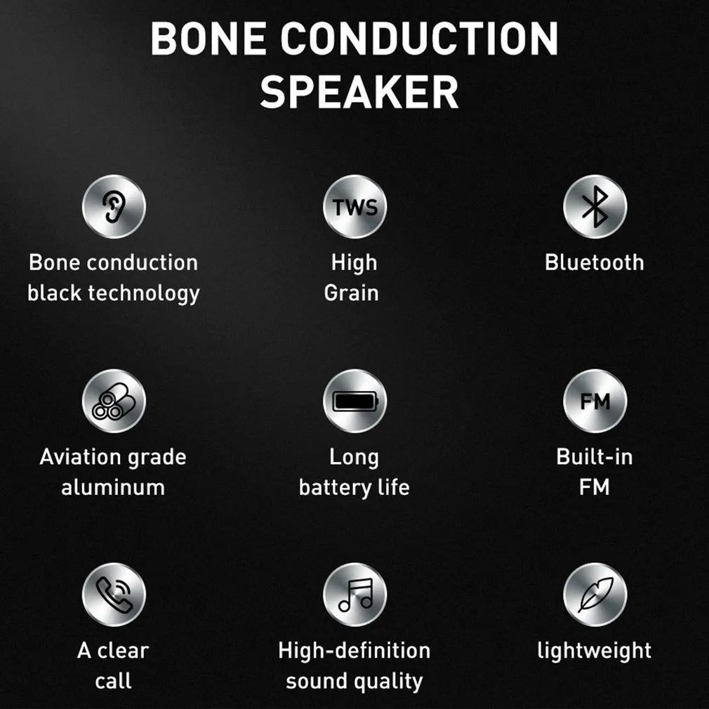Bone Conduction Speaker Mini Bluetooth TWS Humbird Speaker With HD Call FM Radio Wireless Stereo Dual Sound Channels Audio Box