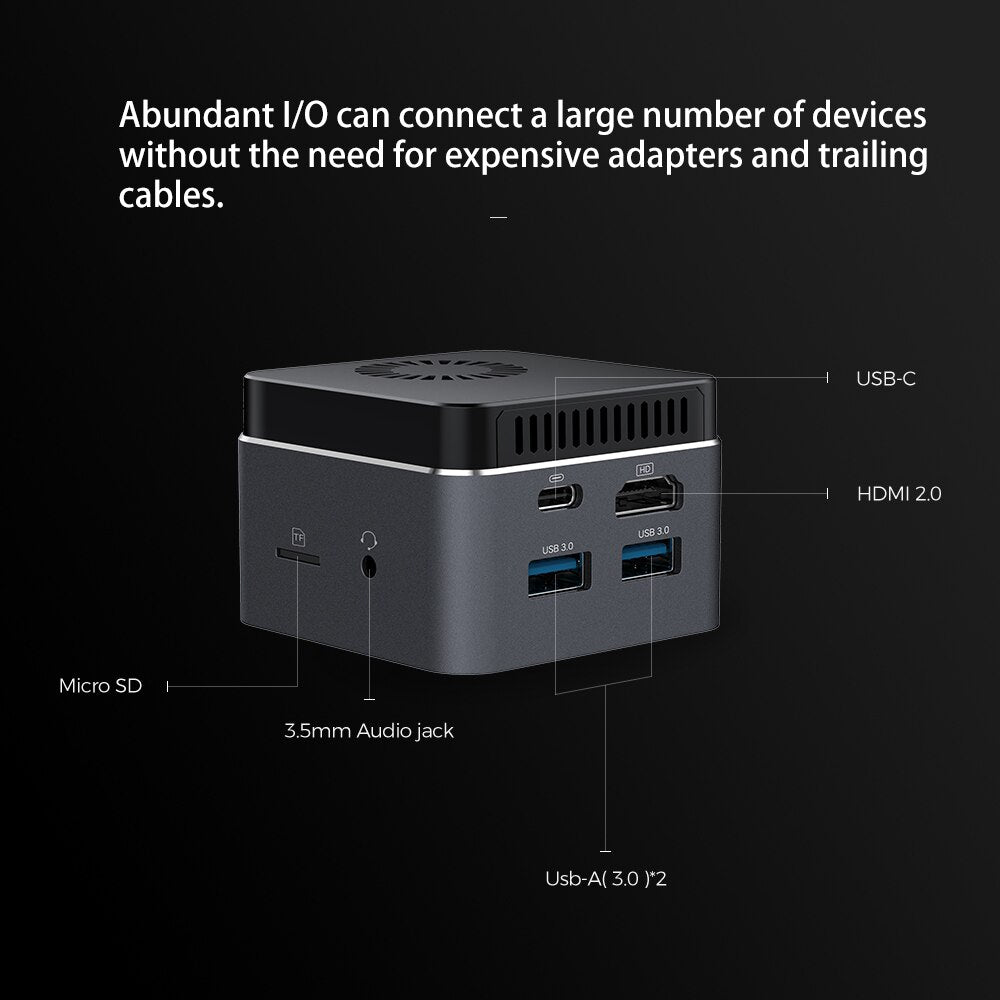 M1T Windows 11 4K Intel Celeron J4125 Mini PC Box DDR4 8GB 128GB 256GB SSD WIFI5 BT4.2 كمبيوتر ألعاب ذكي VS GK3V ZX01 M6