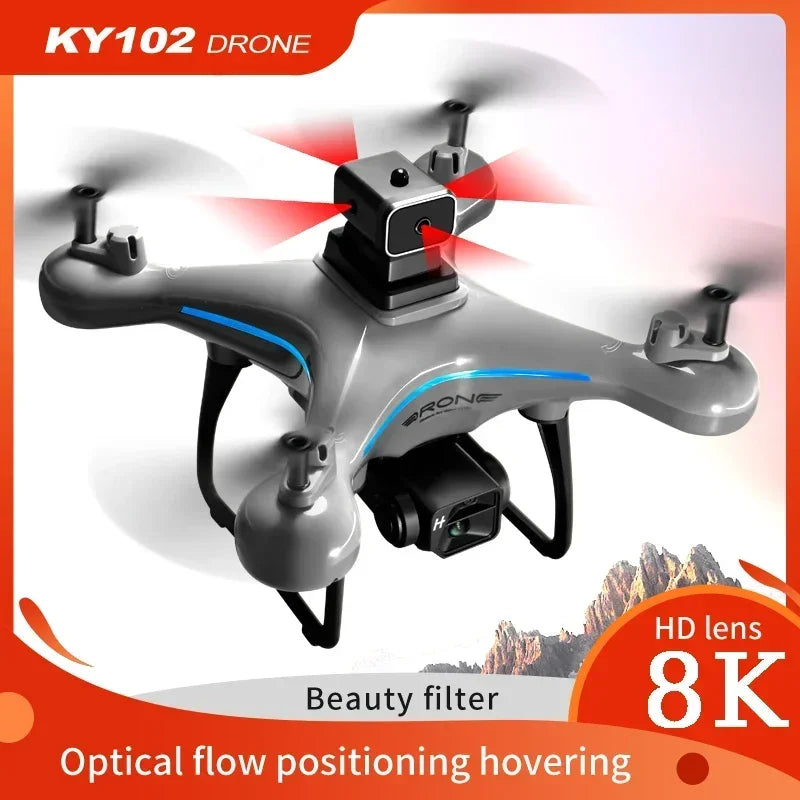 Lenovo KY102 Drone 8K Profesional Dual-Camera Aerial Photography 360 Obstacle Avoidance Optical Flow Four-Axis RC Aircraft