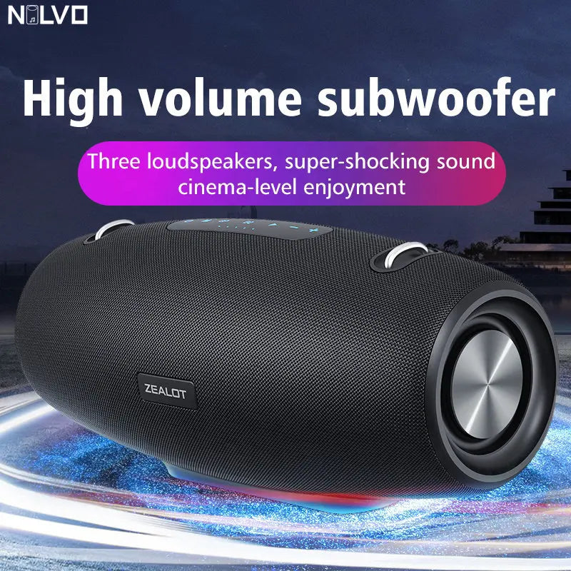 High Power Subwoofer Deep Bass Surround Sound Equipments With Professional Microphone Outdoor Bluetooth Wireless Column Speaker