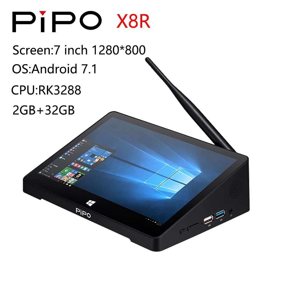 PIPO X8 Pro / X8S / X8R Mini PC 7 inch 1280*800 Win10 / Android 7.1 / Linux Intel N4020/RK3288/Z3735 2G/3G RAM 32G/64G ROM