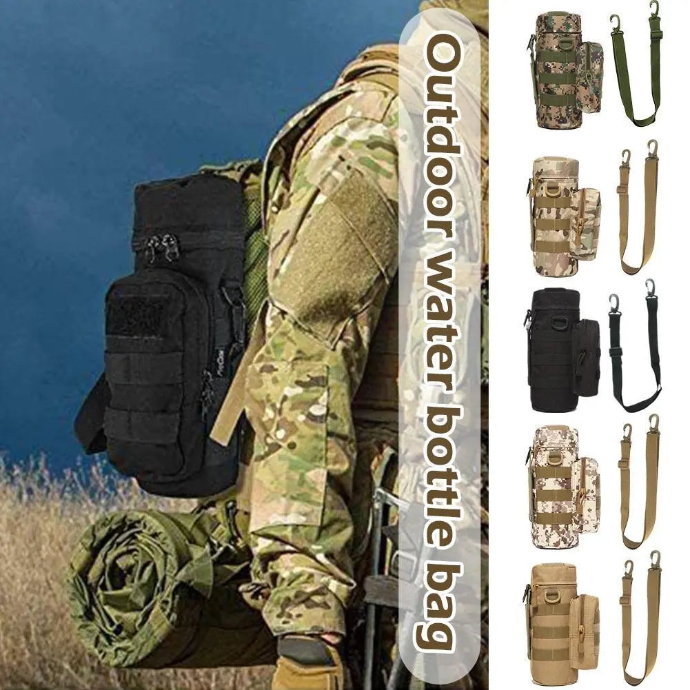 Outdoor Tactical Military Molle Water Bag Holder Bottle Pouch Camping Shoulder Hiking Bag Bottle Travel Water Fishing U3G2