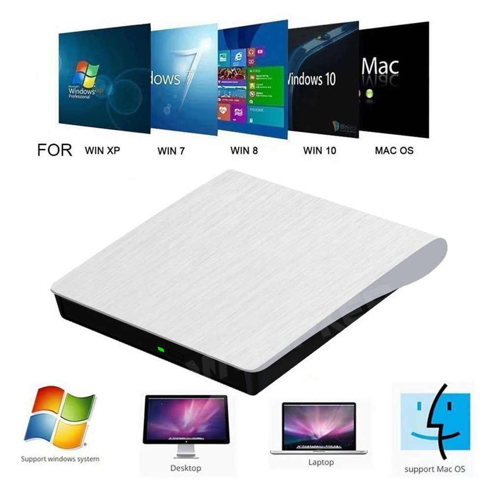 Woopker External DVD Player USB 3.0 Portable DVD RW Drive CD Burner  Compatible Laptop Desktop Windows Linux OS Apple Mac Black